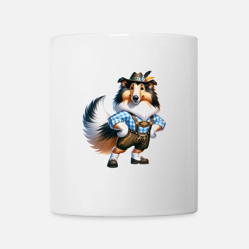 Collie Hund Bayern - Tasse - Weiß