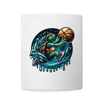 Basketball Schildkröte Dunking Geschenk - Tasse - Weiß - Vorne