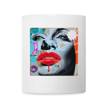 Colorful Collage Pop Art - Mug - white - Front