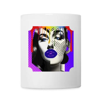 Collage photo Pop Art coloré - Mug blanc - blanc - Devant
