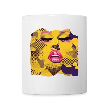 Pop Art Yellow and Pink - Mug - white - Front