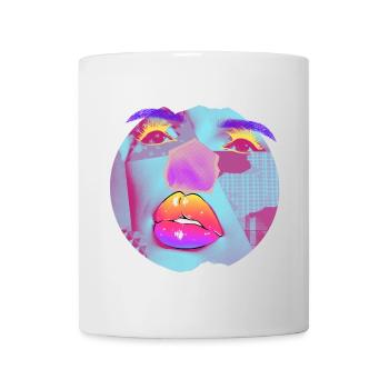 Collage lumineux Pop Art - Mug blanc - blanc - Devant