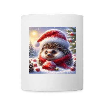 Hérisson de Noël - Mug blanc - blanc - Devant