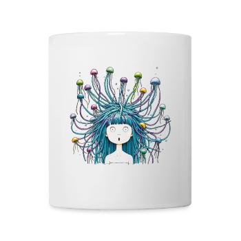 Jellyfish Girl Jellyfish Animal Trend 2024 Haircut - Mug - white - Front