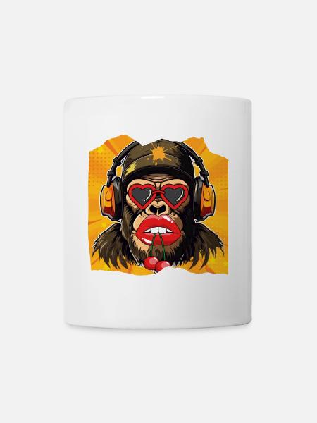 Monkey & Cherry - Mug - white