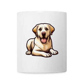 Glückliche Labrador-Welpen-Illustration - Tasse - Weiß - Vorne