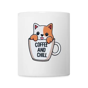 Cute Cat in Coffee Mug Design - Mug - white - Front