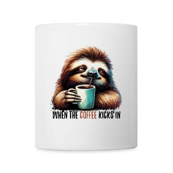 Sloth Coffee Kicks Gift - Mug - white - Front