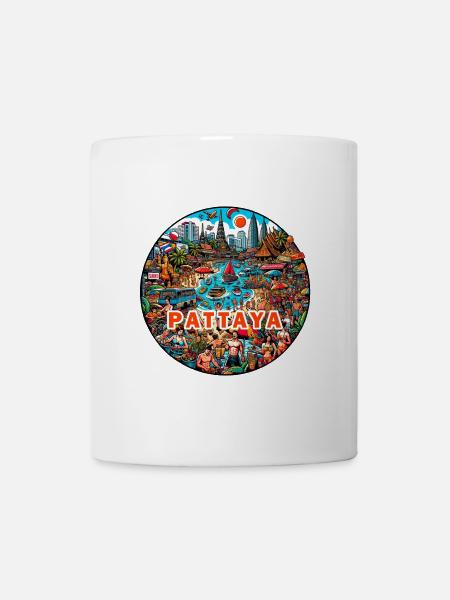Pattaya Thailand Design - Tasse - Weiß