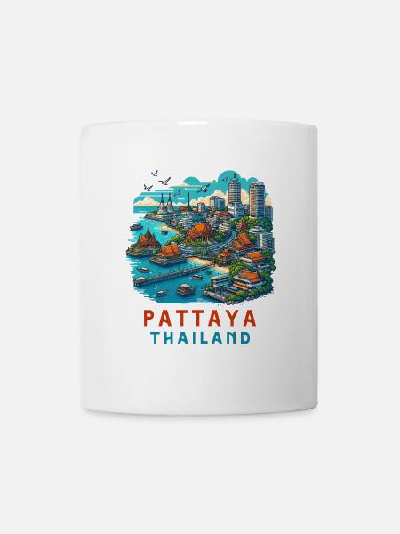 Pattaya Thailand Design - Tasse - Weiß