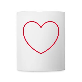 rotes Herz rot Herzen rot Herz Geschenk Muttertag - Tasse - Weiß - Vorne