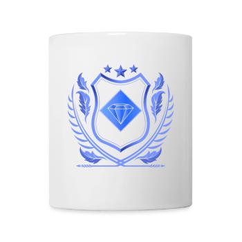 Le diamant magique porte-bonheur de couleur bleu - Mug blanc - blanc - Devant