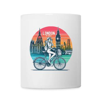 Illustration de vélo de la ligne d’horizon de Londres - Mug blanc - blanc - Devant