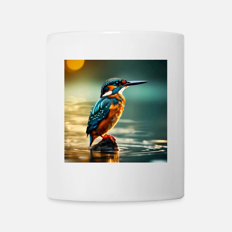 Eisvogel - Tasse - Weiß