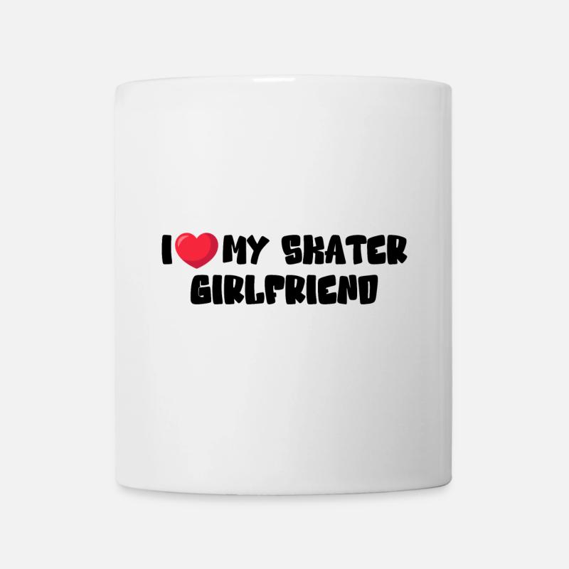 I Love My Skater Girlfriend - Mug - white
