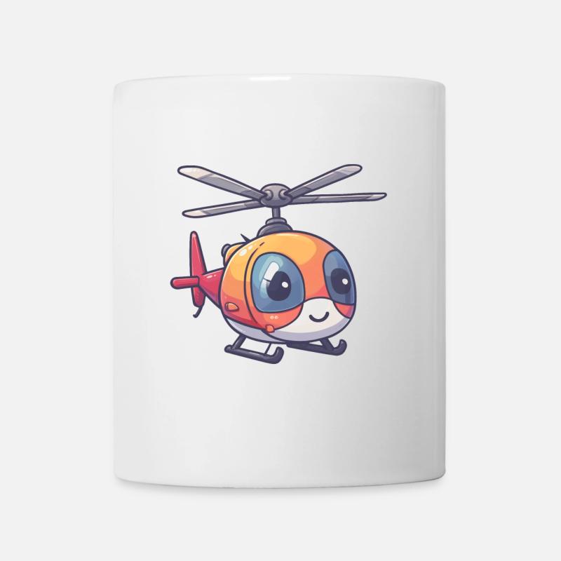 Lächelnder Hubschrauber - Tasse - Weiß