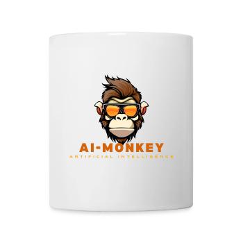 AI monkey with sunglasses - Mug - white - Front