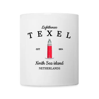 Texel, Nordseeinsel der Niederlande Zeichnung - Tasse - Weiß - Vorne