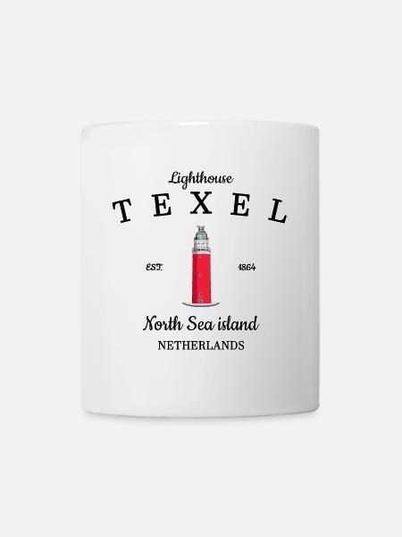 Texel, Nordseeinsel der Niederlande Zeichnung - Tasse - Weiß
