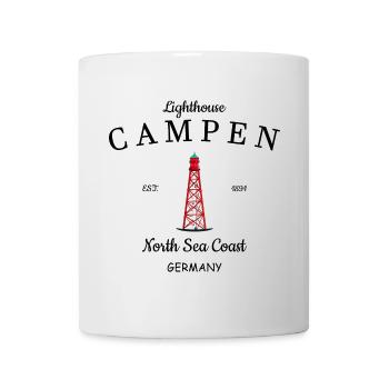 Lighthouse Camping North Sea Germany - Mug - white - Front