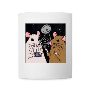 Rauchende Ratten im Weltraum. - Tasse - Weiß - Vorne