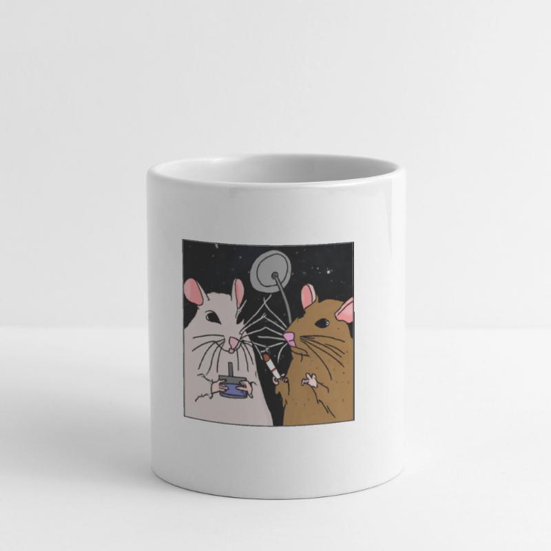 Fumer des rats dans l’espace. Mug blanc