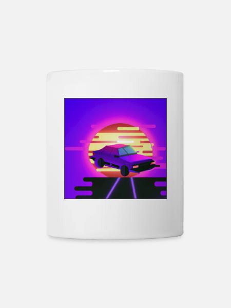 Retrowave/Vaperwave Auto. - Tasse - Weiß