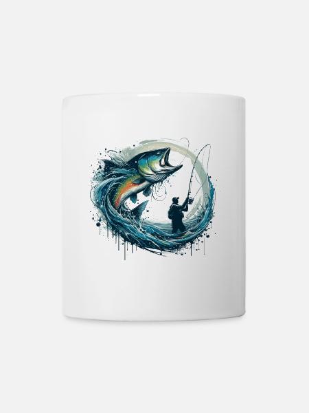Angeln dynamisch Geschenk - Tasse - Weiß