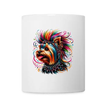Yorkshire Terrier Punk - Mug blanc - blanc - Devant