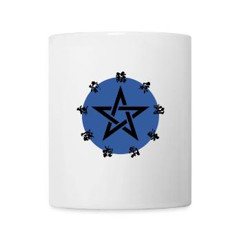 KU-JI MANTRA / indigo - Japanische KANJI - Tasse - Weiß - Vorne