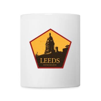 Leeds Uhrturm Silhouette - Tasse - Weiß - Vorne
