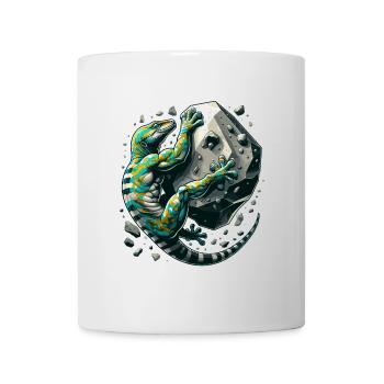 Bouldering Gecko Muscles Gift - Mug - white - Front