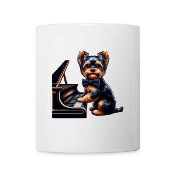 Yorkshire Terrier pour piano - Mug blanc - blanc - Devant