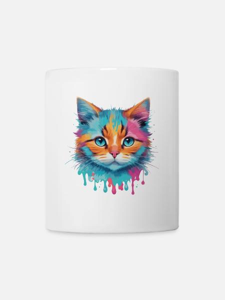 Niedliche Katze - Tasse - Weiß
