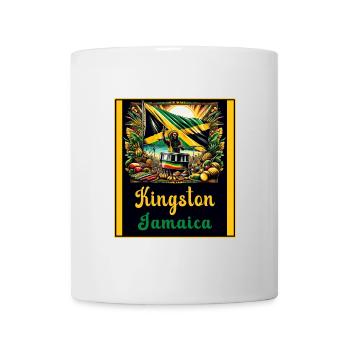 Jamaïque Kingston Reggae Design - Mug blanc - blanc - Devant