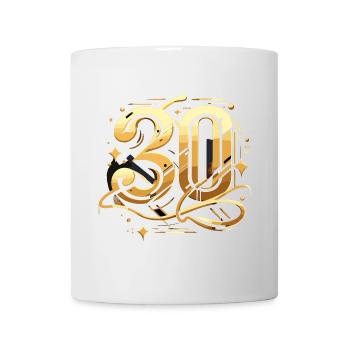 30 ans Gold Graffiti 30e cadeau d’anniversaire - Mug blanc - blanc - Devant