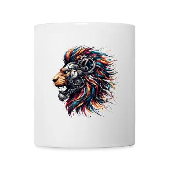 Lion Cyborg Robot Page Gift - Mug - white - Front