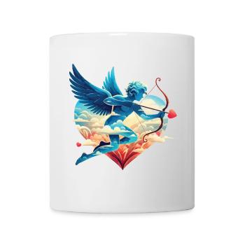 Himmlischer Amor mit verträumten Flügeln - Tasse - Weiß - Vorne