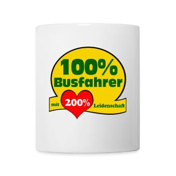 Busfahrer Bus Omnibus Kraftfahrer 100% (25) - Tasse - Weiß - Vorne