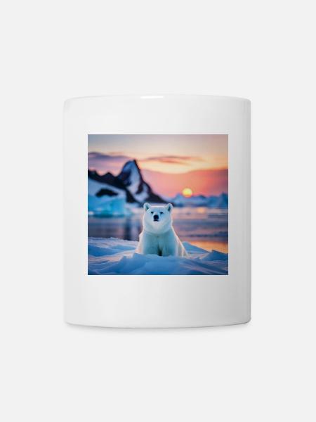 Puuh auf der Eisscholle - Tasse - Weiß