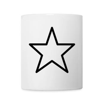 Stern Umriss Symbol - Tasse - Weiß - Vorne