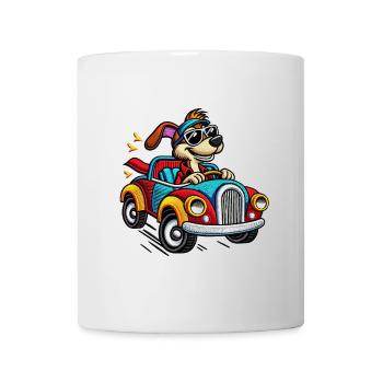 Chiot Rapide en Voiture Colorée Tee - Mug blanc - blanc - Devant