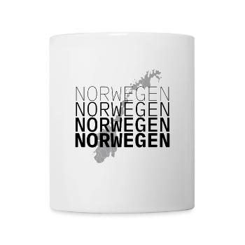 Zerklüftete Feder mit RW-Schriftzug - Tasse - Weiß - Vorne