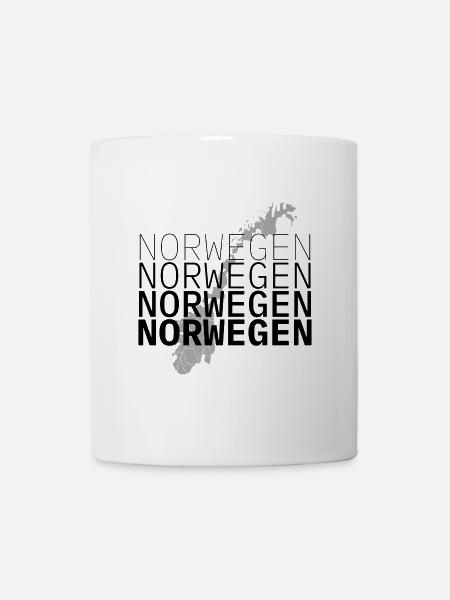 Zerklüftete Feder mit RW-Schriftzug - Tasse - Weiß