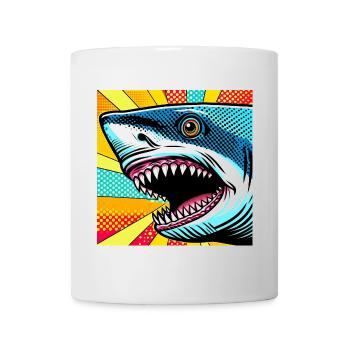 Hai Pop Art - Tasse - Weiß - Vorne