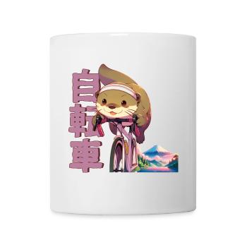 Anime Manga Cycling Otter - Mug - white - Front