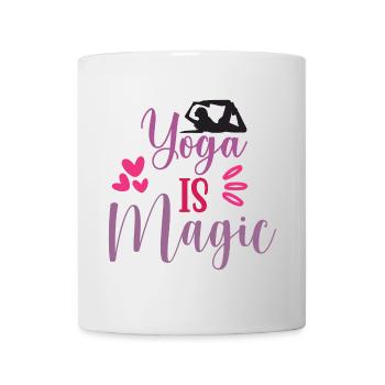 Le yoga, c’est magique - Mug blanc - blanc - Devant