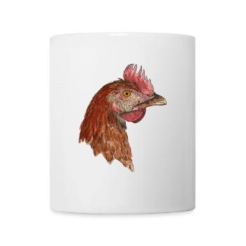 Chicken Hen Rhode Iceland Red Farmer Farmer Farmer - Mug - white - Front