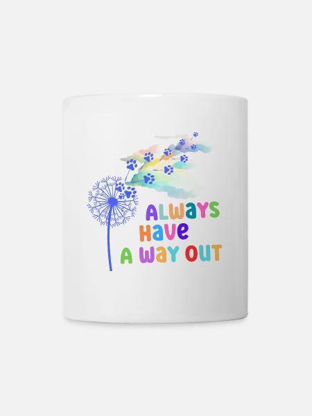 Colorful graphics with slogan - Mug - white