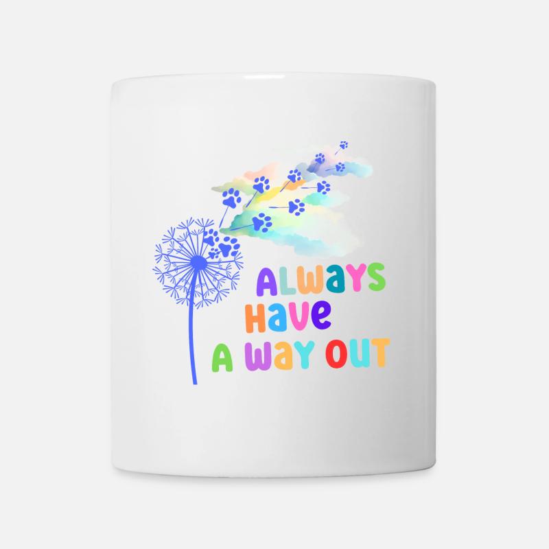 Colorful graphics with slogan - Mug - white